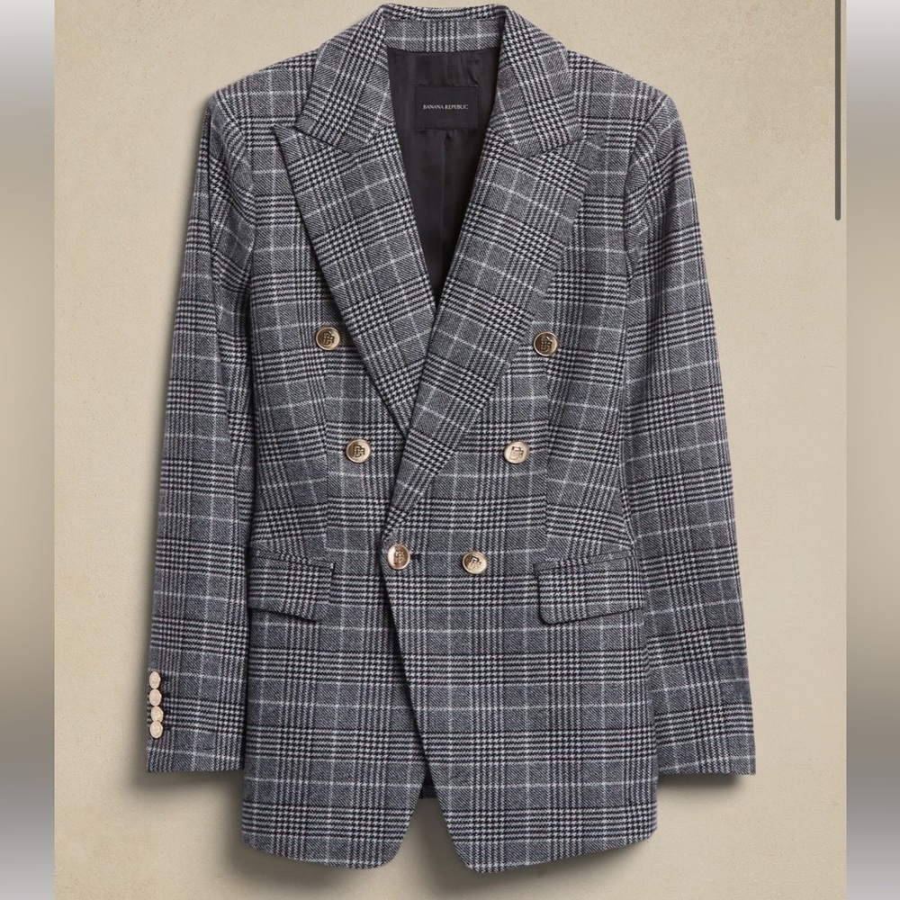 BANANA REPUBLIC ‼️ BROOKE PLAID CAPTAIN'S BLAZER